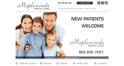 Desktop Screenshot of maplewoodsdental.com