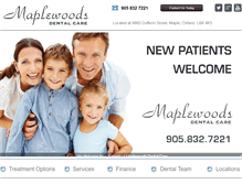 Tablet Screenshot of maplewoodsdental.com
